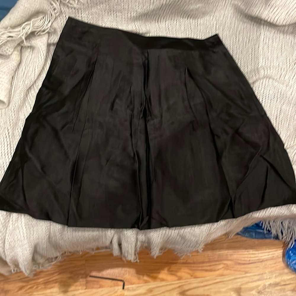 BCBG MaxAzria, flared black mini skirt